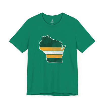 Wisconsin Stripes State Green Bay Football Unisex Short Sleeve T-Shirt