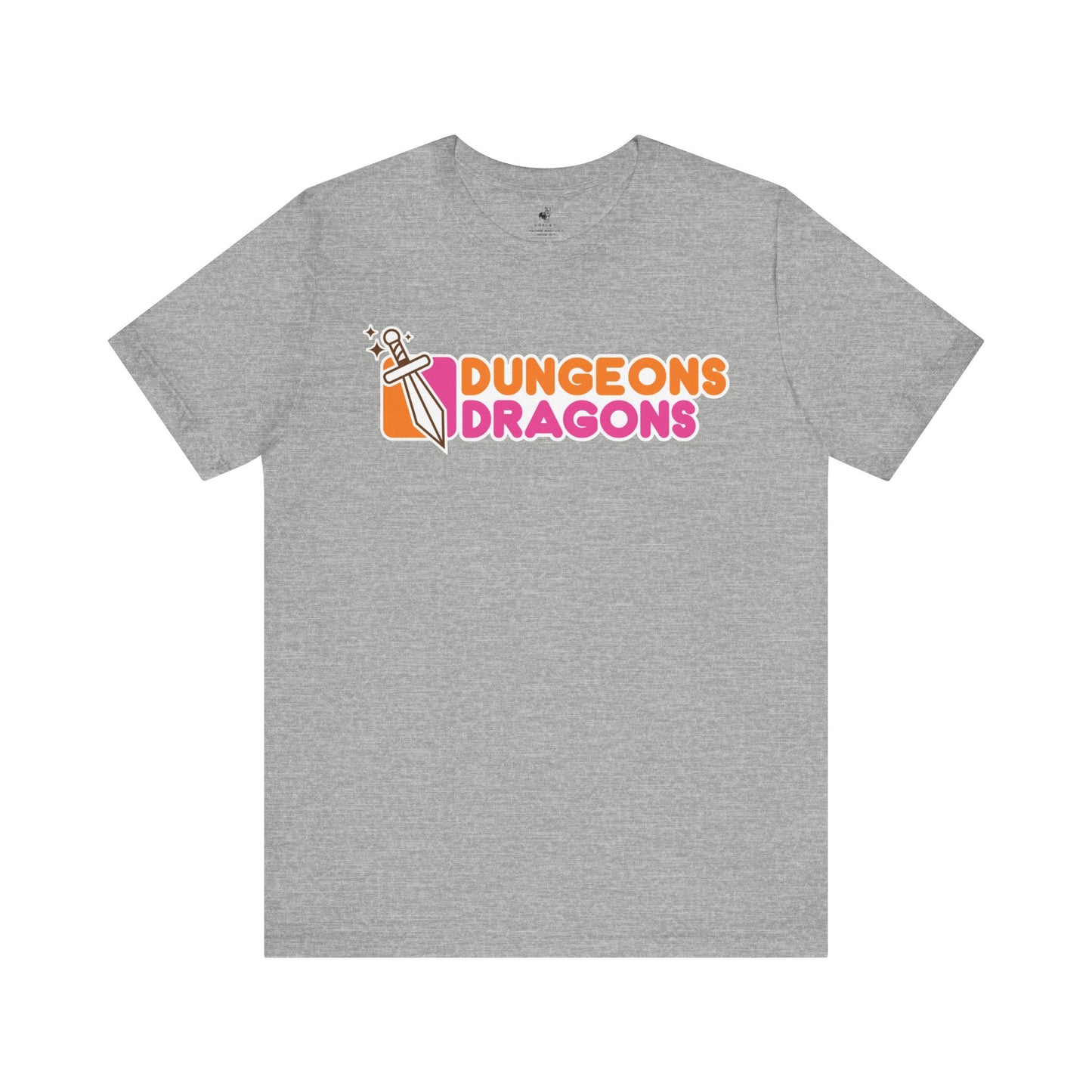 Dungeons Dragons Donuts Unisex Short Sleeve Gym T-Shirt