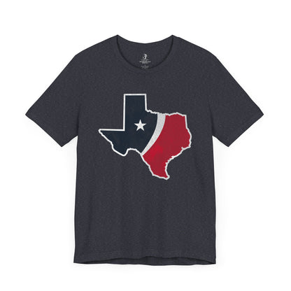 Texans State Stripes Football Tailgate Unisex Short Sleeve T-Shirt