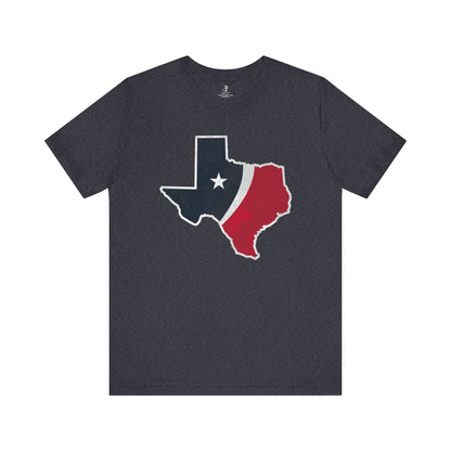 Texans State Stripes Football Tailgate Unisex Short Sleeve T-Shirt