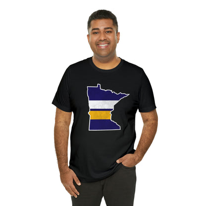 Minnesota State Stripes Home Unisex Short Sleeve Softstyle T-Shirt