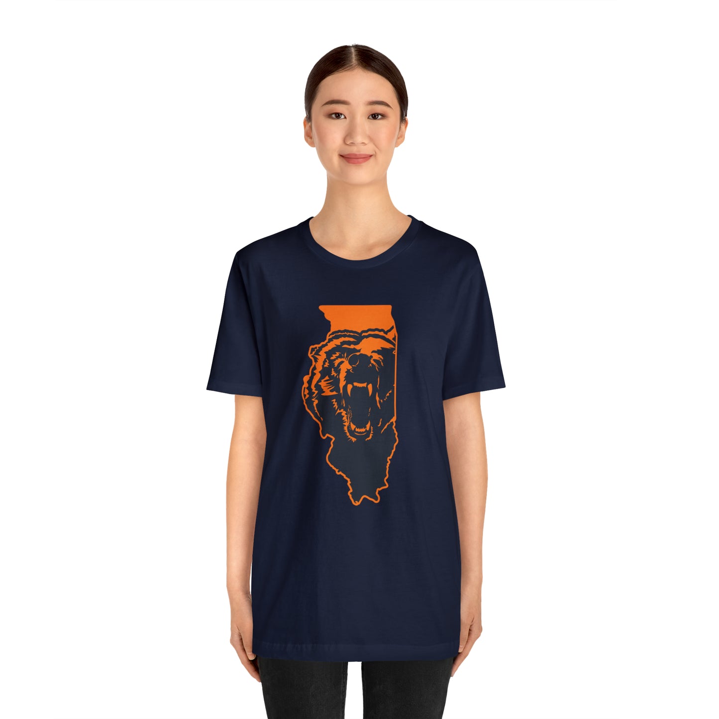 Illinois Bear State Chicago Football Sunday Tailgating Unisex Short Sleeve Jersey T-Shirt