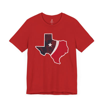 Texans State Stripes Football Tailgate Unisex Short Sleeve T-Shirt