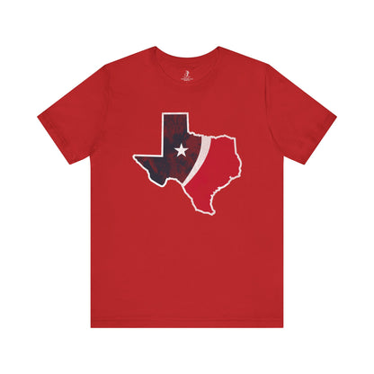Texans State Stripes Football Tailgate Unisex Short Sleeve T-Shirt