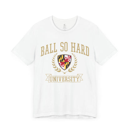 Ball So Hard University Raven Football Tailgate Unisex Short Sleeve T-Shirt
