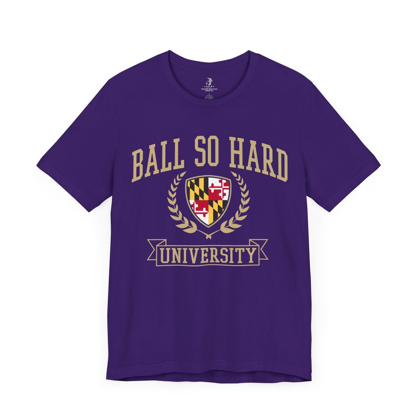 Ball So Hard University Raven Football Tailgate Unisex Short Sleeve T-Shirt