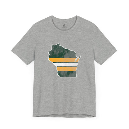 Wisconsin Stripes State Green Bay Football Unisex Short Sleeve T-Shirt