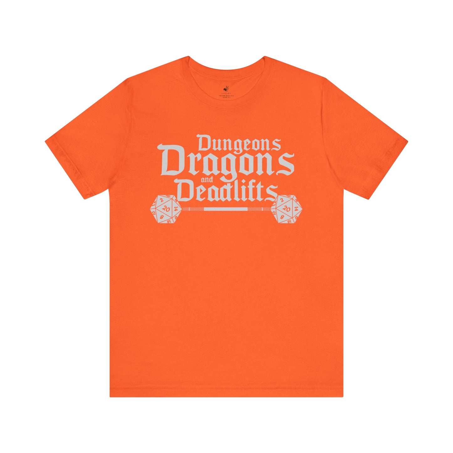 Dungeons Dragons and Deadlifts Unisex Short Sleeve Gym T-Shirt