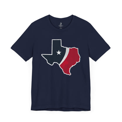 Texans State Stripes Football Tailgate Unisex Short Sleeve T-Shirt