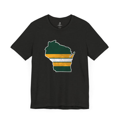 Wisconsin Stripes State Green Bay Football Unisex Short Sleeve T-Shirt